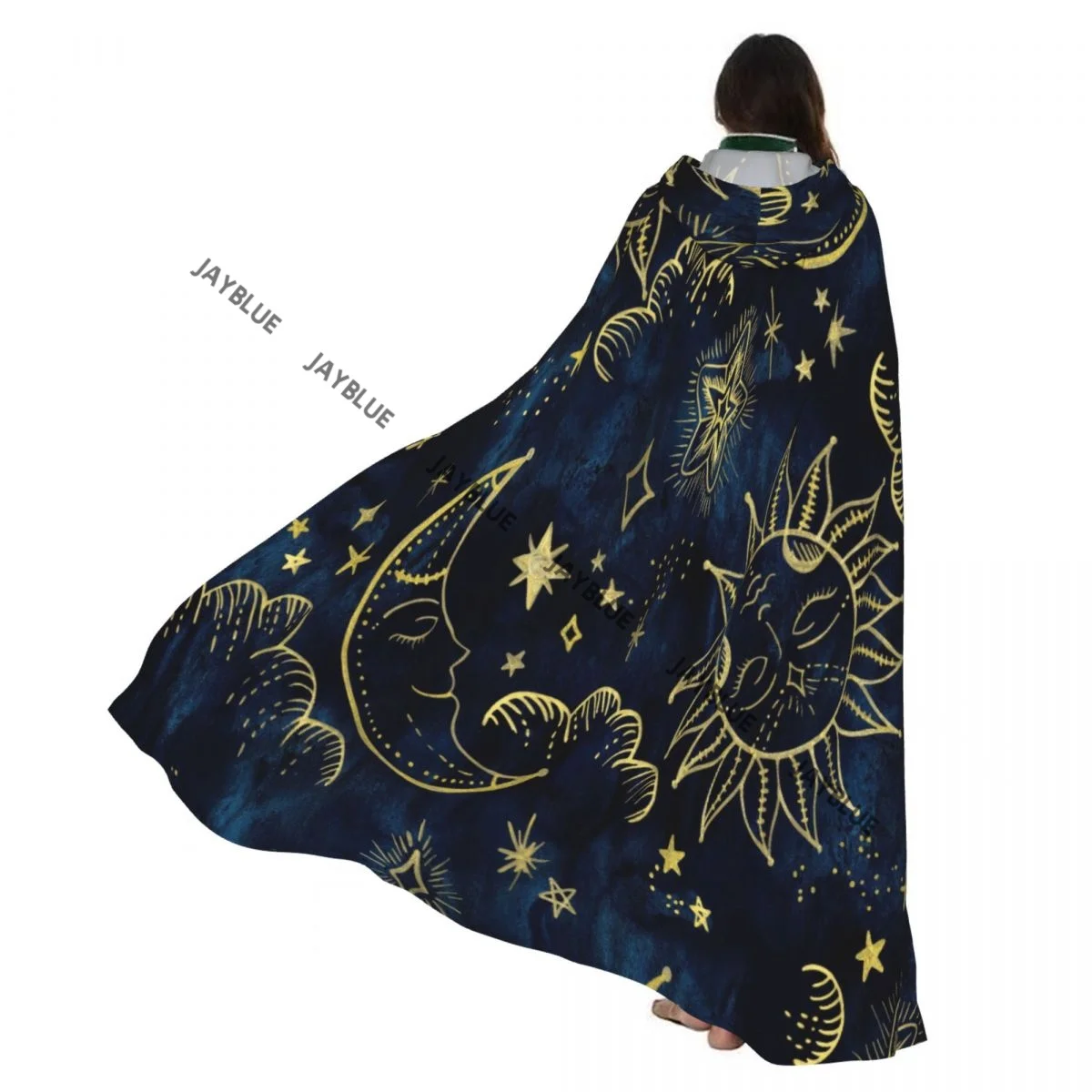 Adult Cloak Cape Hooded Cosmos Astrology Sun Moon Medieval Costume Witch Wicca Vampire Elf Purim Carnival Party
Adult Cloak Cape Hooded Cosmos Astrology Sun Moon Medieval Costume Witch Wicca Vampire Elf Purim Carnival Party