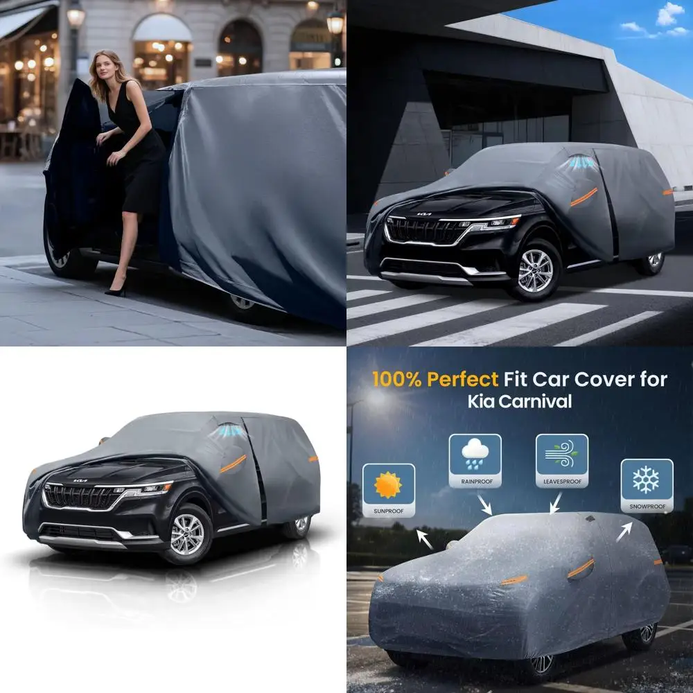 Minivan Car Cover for MPV/Sedona 1998-2026, 100% Waterproof, All Weather Protection, Heavy Duty Outdoor Cover, Gray
Minivan Car Cover for MPV/Sedona 1998-2026, 100% Waterproof, All Weather Protection, Heavy Duty Outdoor Cover, Gray