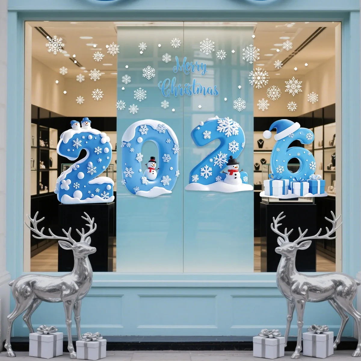 Blue Snowman Window Clings Stickers Winter Family Party Glass Decoration Christmas New Year Home Decor
Blue Snowman Window Clings Stickers Winter Family Party Glass Decoration Christmas New Year Home Decor