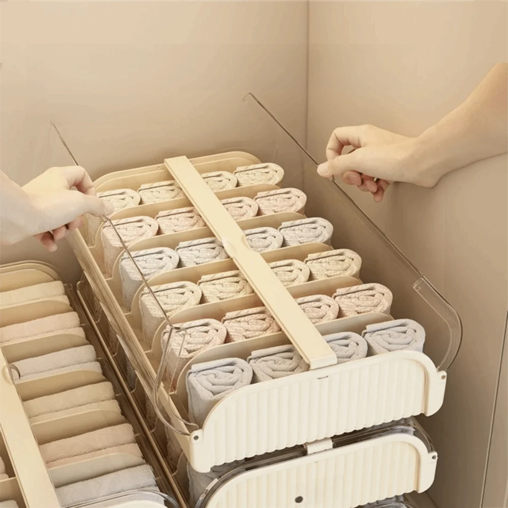 12 Grids Underwear Storage Box Stackable Clear Cover Closet Underwear Bin Dust-proof Partition Design Sock Storage Case Panties
12 Grids Underwear Storage Box Stackable Clear Cover Closet Underwear Bin Dust-proof Partition Design Sock Storage Case Panties