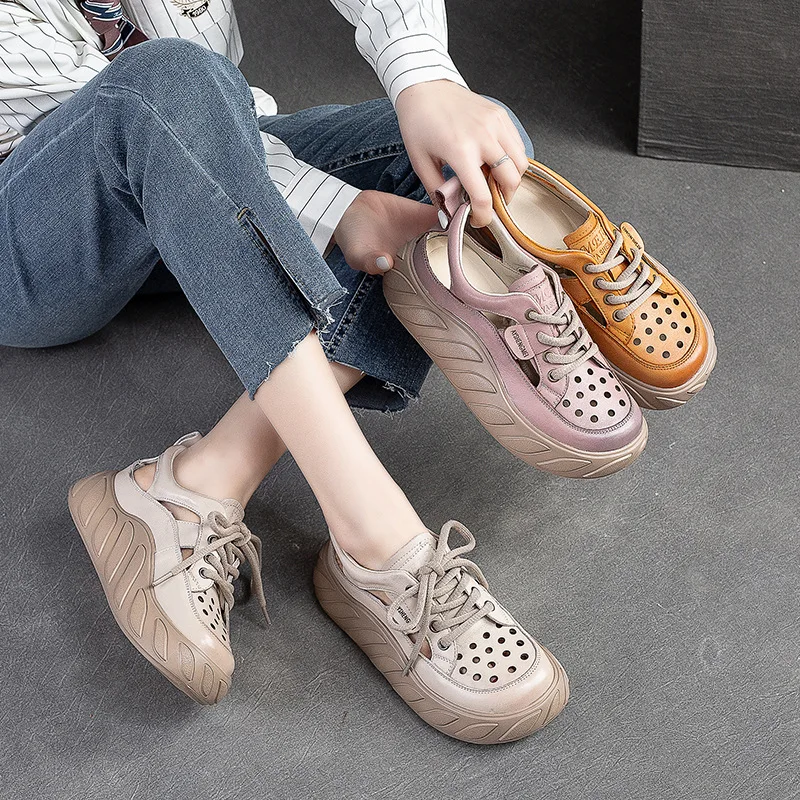 Head layer cowhide Bag Head Sports Sandals Women's Outer Wear 2023 New Summer New Student All-match Flat Casual Shoes Woman
Head layer cowhide Bag Head Sports Sandals Women's Outer Wear 2023 New Summer New Student All-match Flat Casual Shoes Woman