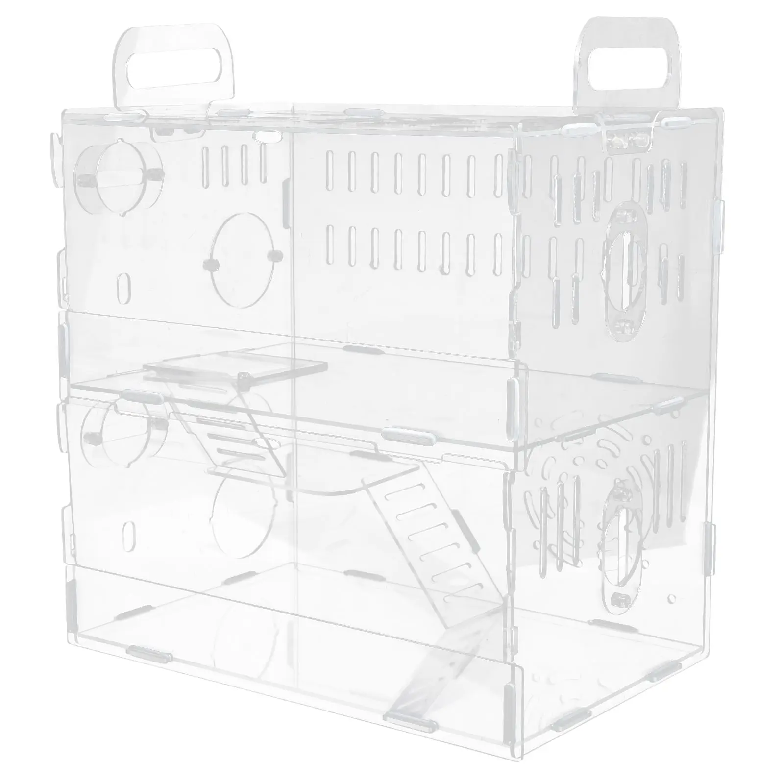 Acrylic Cage 30x20x30cm Transparent Hamster Castle Small Pet Villa Durable Safe Habits House Premium Breathing Design Cozy
Acrylic Cage 30x20x30cm Transparent Hamster Castle Small Pet Villa Durable Safe Habits House Premium Breathing Design Cozy