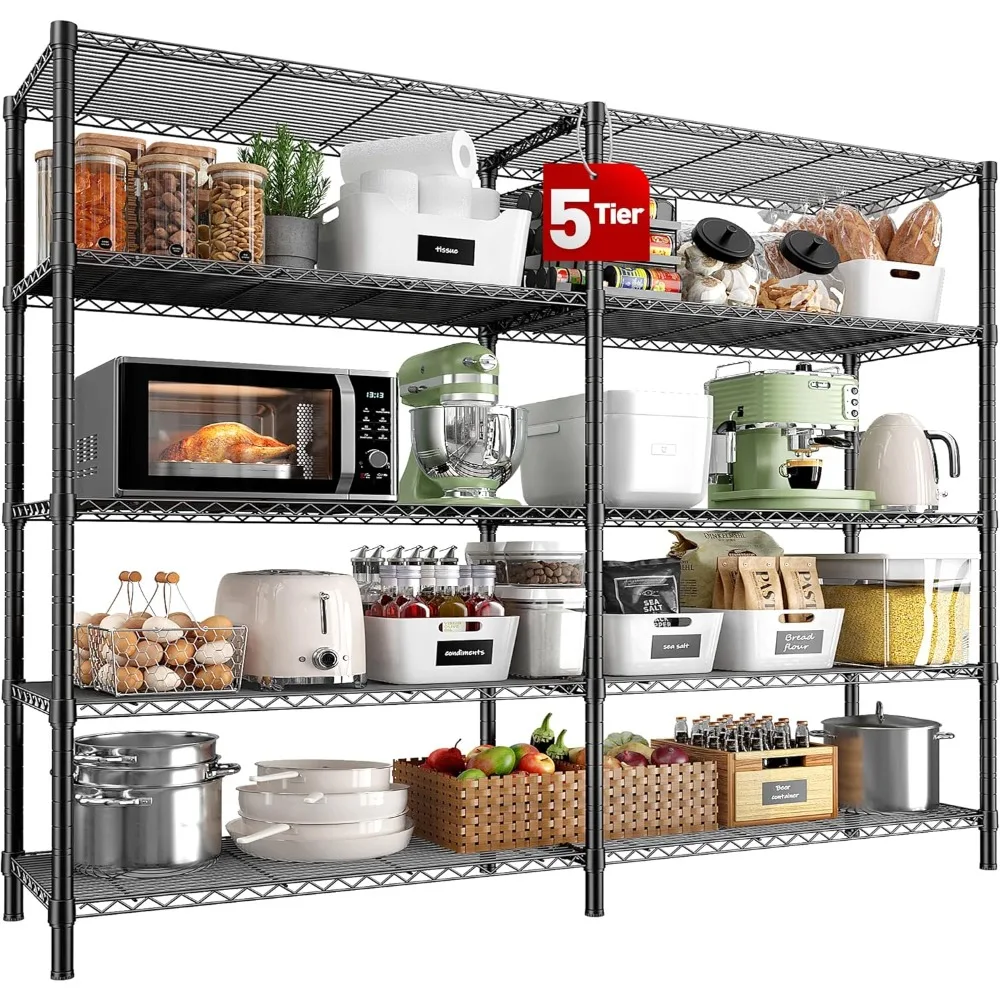 5 Tier Storage Shelves 1400LBS Wire Shelving Unit Metal Shelving for Storage Rack Shelves Heavy Duty Shelf Shelving
5 Tier Storage Shelves 1400LBS Wire Shelving Unit Metal Shelving for Storage Rack Shelves Heavy Duty Shelf Shelving