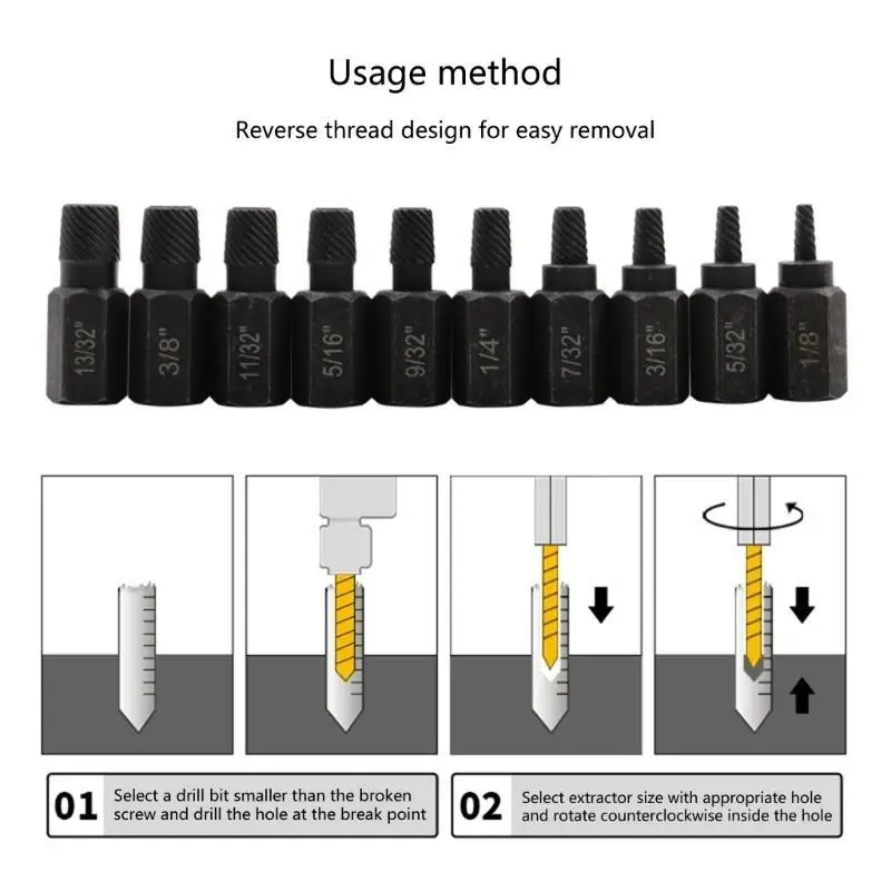 Y1UD Hexagonal Head Connnect Screw Extractor Set Easily Remove Stripped Screws
Y1UD Hexagonal Head Connnect Screw Extractor Set Easily Remove Stripped Screws