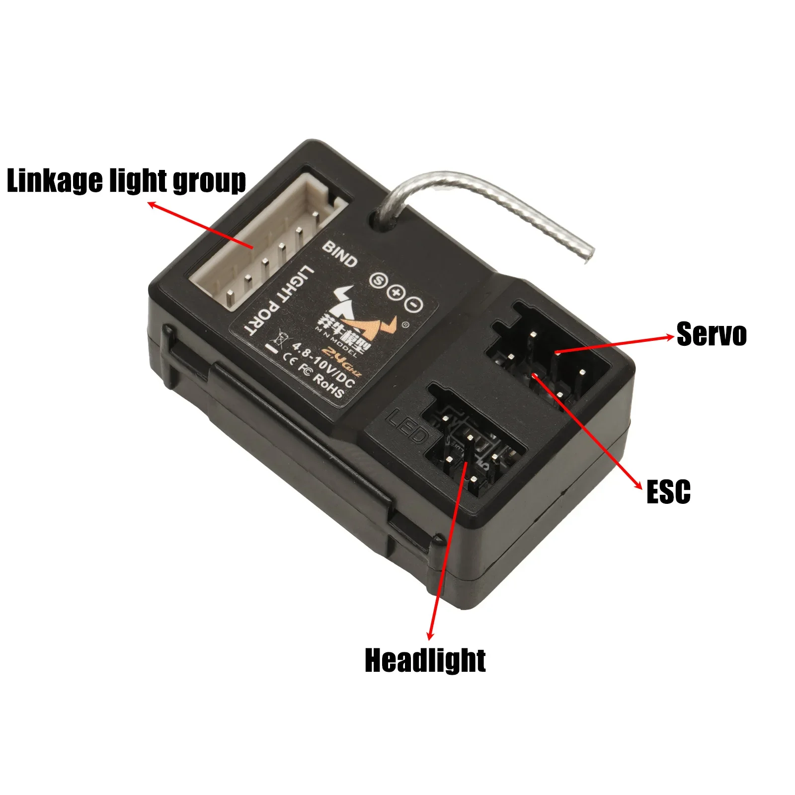 2CH 2.4G Receiver LED Light Port 4.8-10V DC for 1/12 RC Crawler Car MN82 MN86 MN78 MN98 MN99S MN111 MN90 MN WPL Model Part
2CH 2.4G Receiver LED Light Port 4.8-10V DC for 1/12 RC Crawler Car MN82 MN86 MN78 MN98 MN99S MN111 MN90 MN WPL Model Part