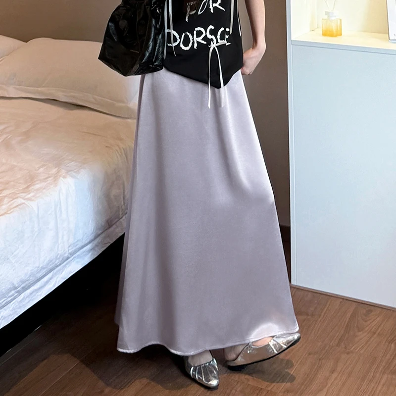 Весенне-летняя женская юбка-русалка в корейском и японском стиле, с высокой талией, стройнящая, элегантная, атласная, драпированная, миди
Весенне-летняя женская юбка-русалка в корейском и японском стиле, с высокой талией, стройнящая, элегантная, атласная, драпированная, миди