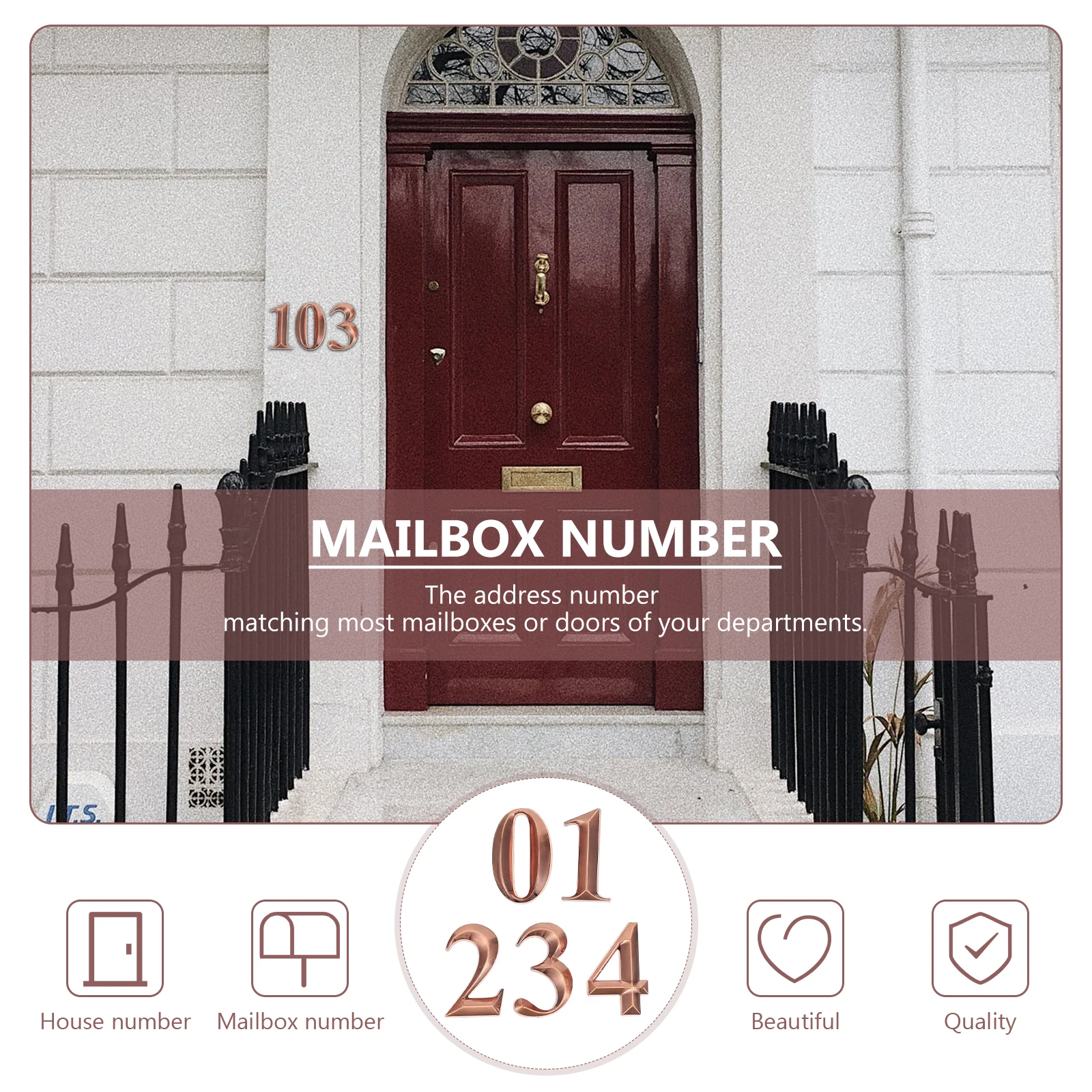 House Mailbox Number Door Address Stickers Vintage Decor Diy ABS Resin Durable Strong Texture For Home Office Hotel Use
House Mailbox Number Door Address Stickers Vintage Decor Diy ABS Resin Durable Strong Texture For Home Office Hotel Use
