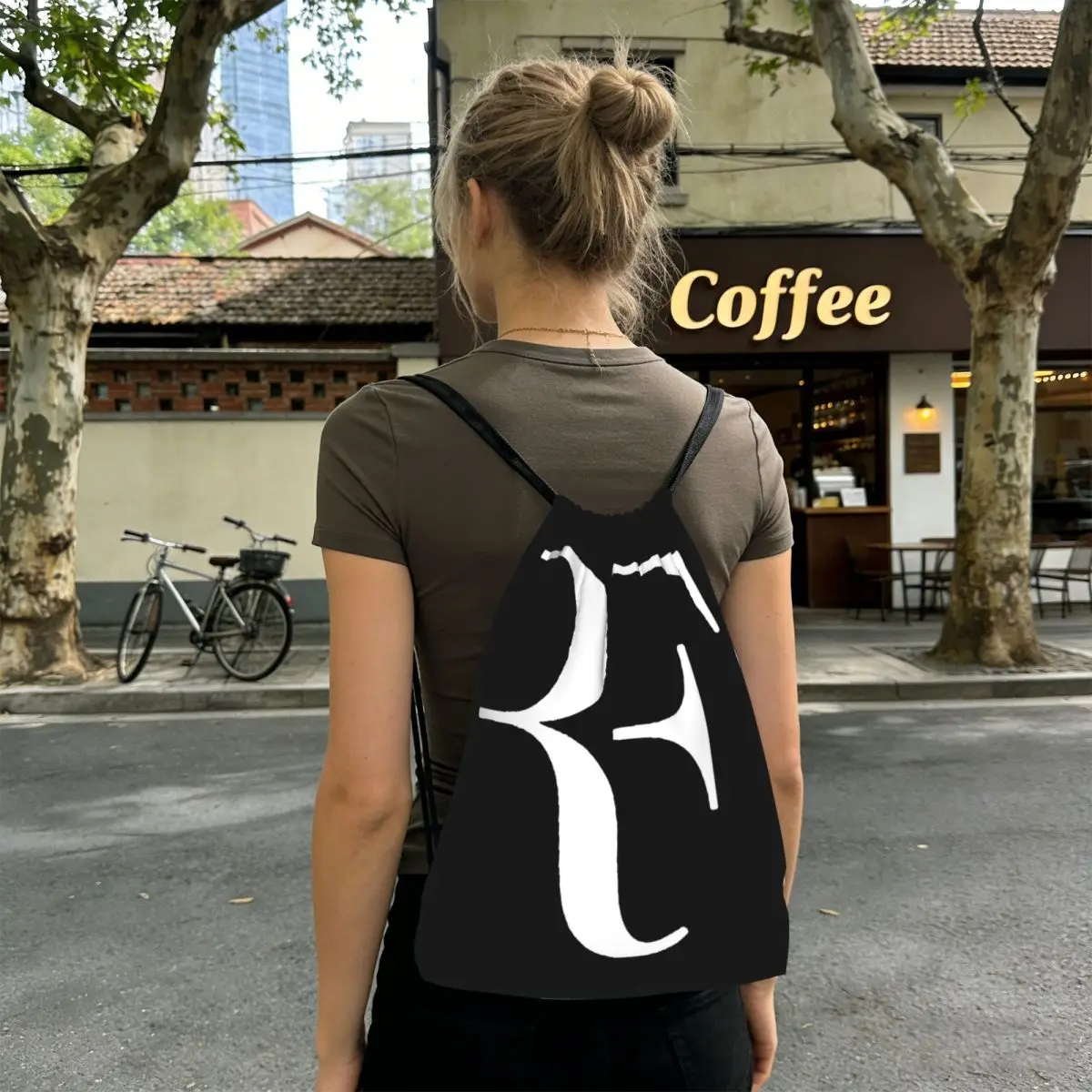 Roger Federer Backpacks Multi-function Drawstring Bundle Pocket Storage Bag Book Bags for Man Woman School