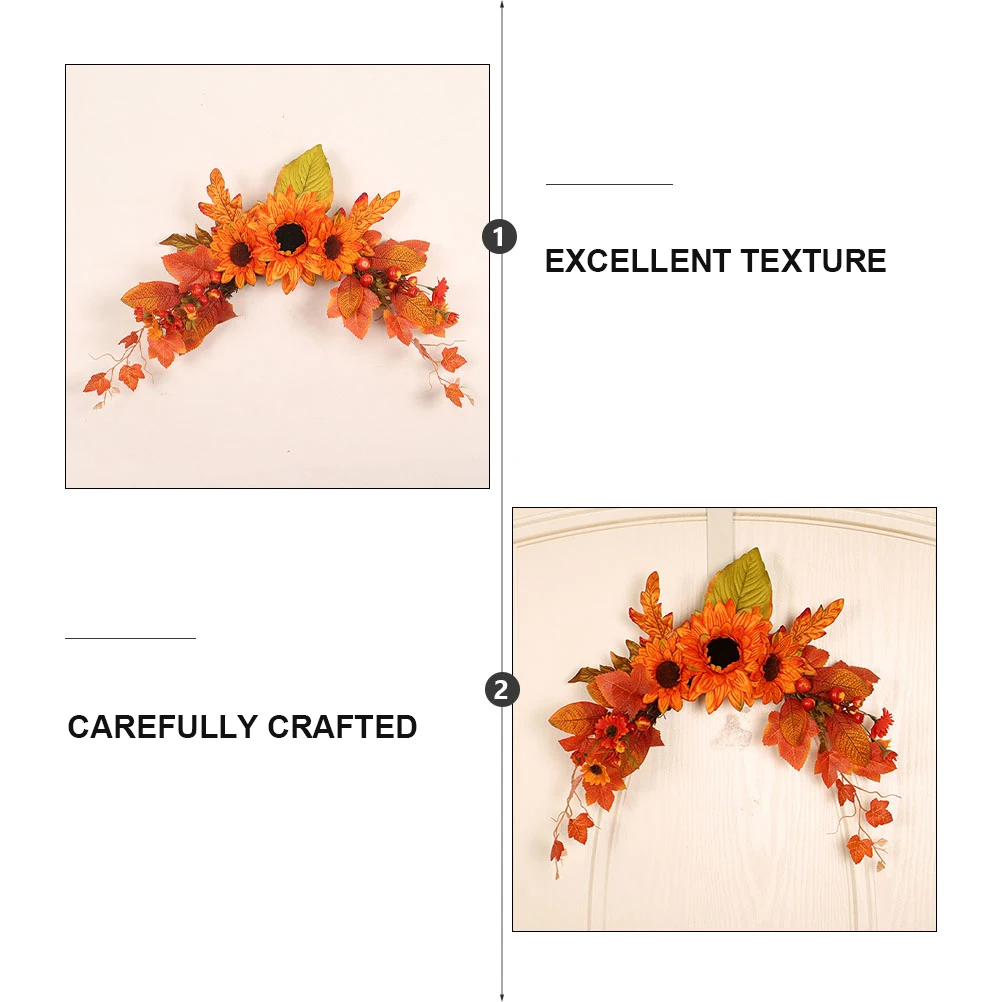 1pc Simulated Sunflower Wreath Decor Garland for Door Hanging Fall Home Decor Wooden Hanger Maple Leaf Kids Friendly
1pc Simulated Sunflower Wreath Decor Garland for Door Hanging Fall Home Decor Wooden Hanger Maple Leaf Kids Friendly