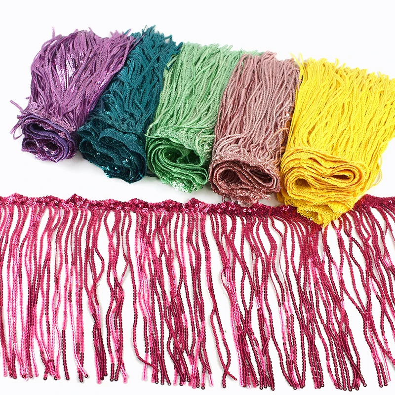 2/5/9.5Yard 17cm Sequins Tassel Fringes Sewing Latin Dress Decorative Trimmings Dance Clothes Lace Trim Tassels Crafts Materials
2/5/9.5Yard 17cm Sequins Tassel Fringes Sewing Latin Dress Decorative Trimmings Dance Clothes Lace Trim Tassels Crafts Materials