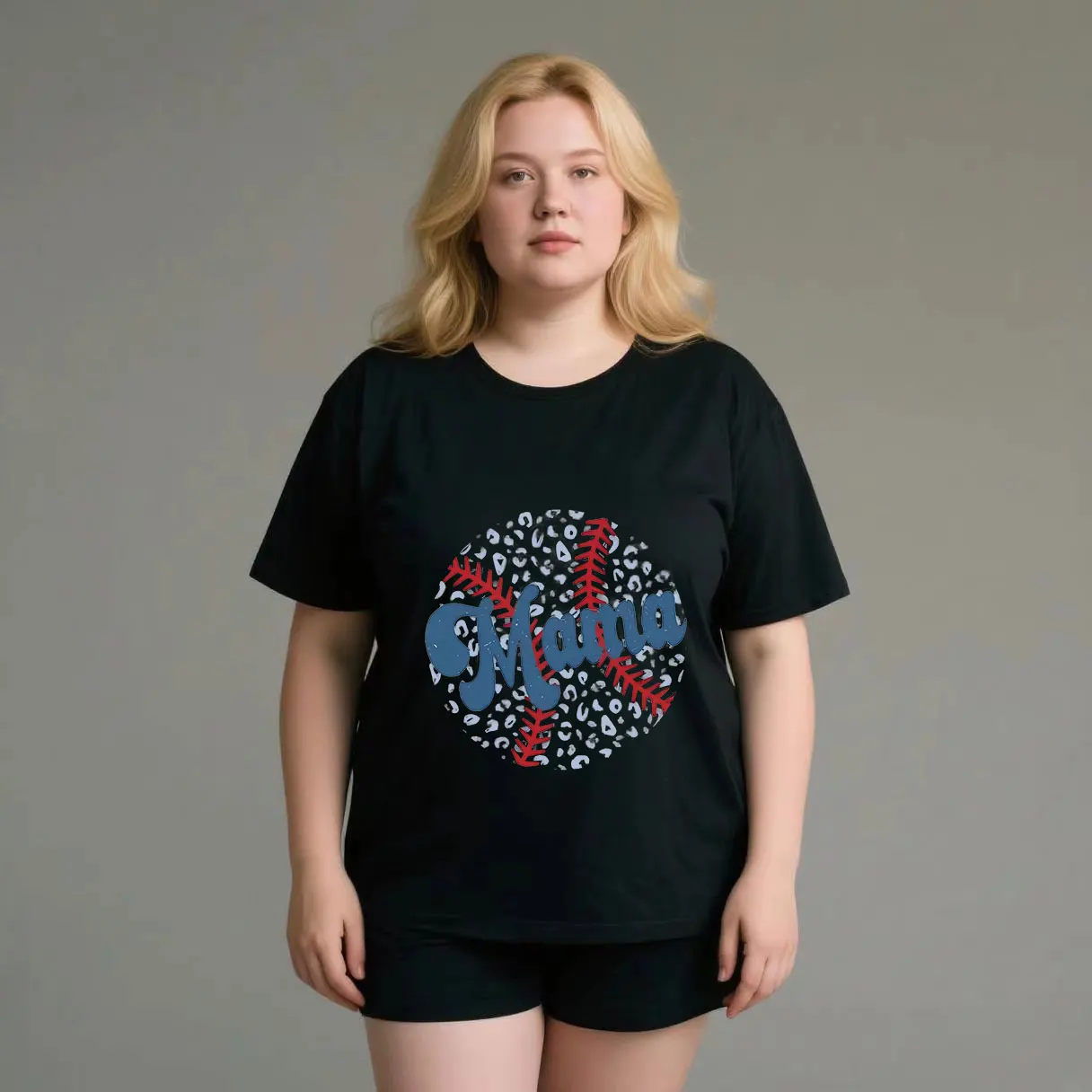 Circular pattern printing plus size Butterfly pattern women's casual short sleeved T-shirt black
Circular pattern printing plus size Butterfly pattern women's casual short sleeved T-shirt black