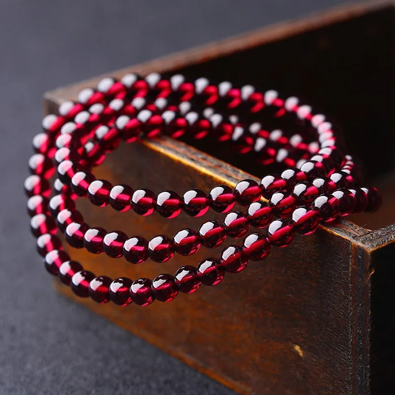 Natural Garnet Bracelet Purple Ya Black Garnet Multi-loop Bracelet
Natural Garnet Bracelet Purple Ya Black Garnet Multi-loop Bracelet