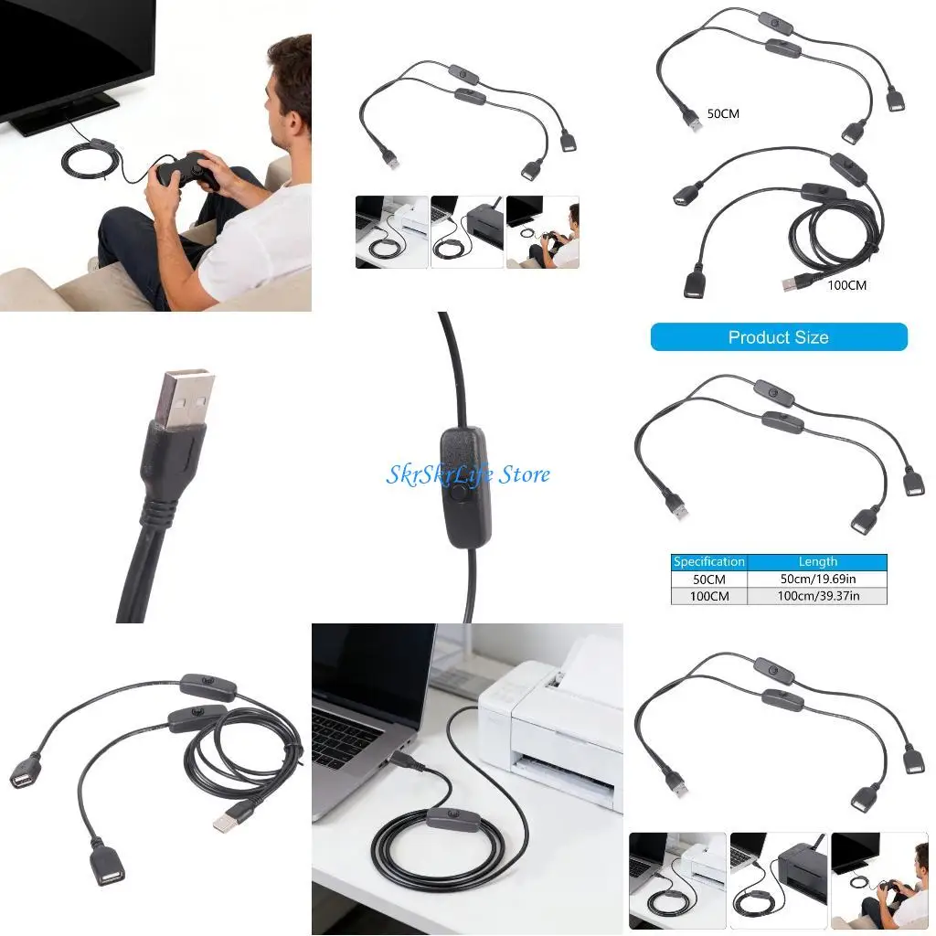 E65E Simultaneous Charging USB Cable Featuring Independent Switches for Powering Two Devices Supporting 5V Applications
E65E Simultaneous Charging USB Cable Featuring Independent Switches for Powering Two Devices Supporting 5V Applications