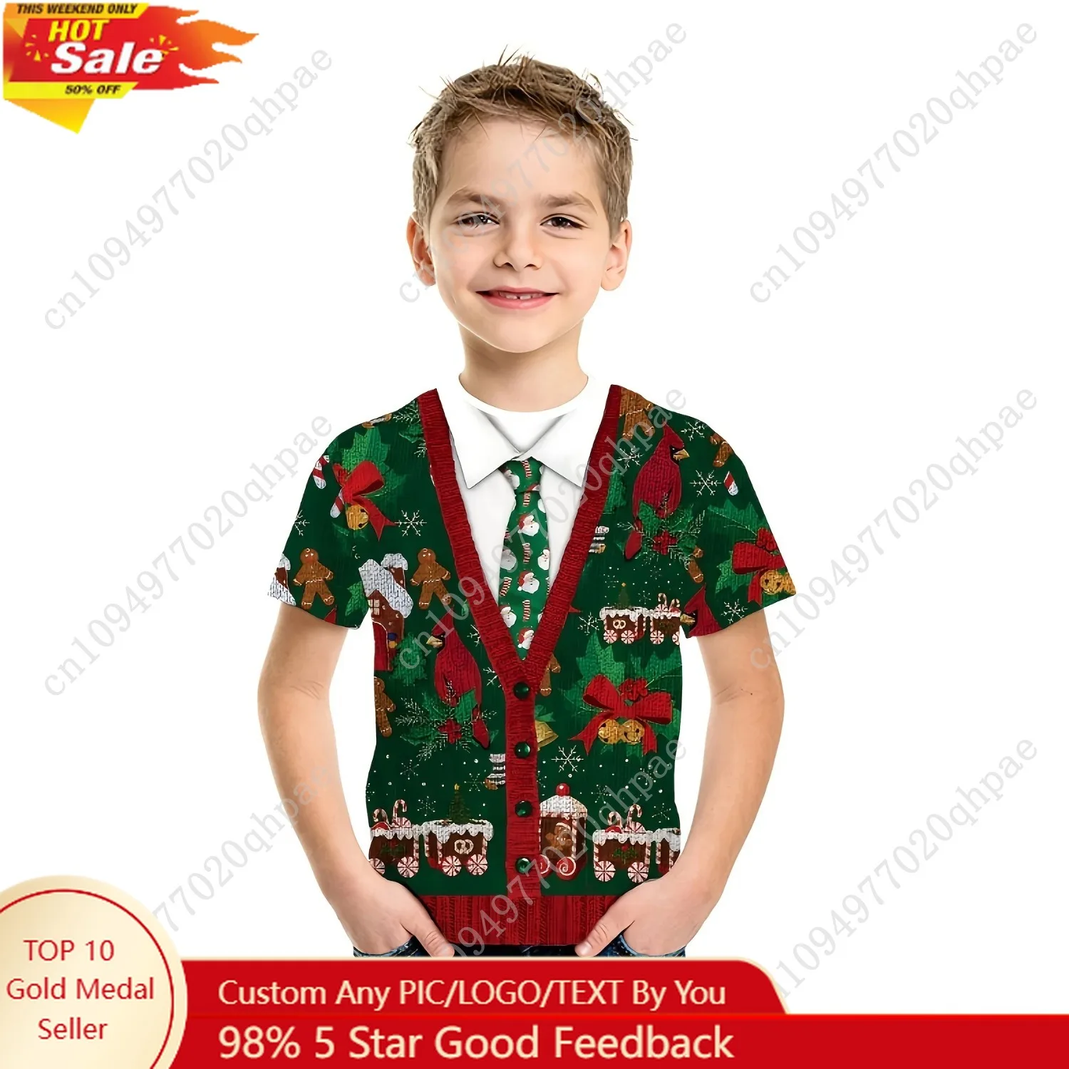Children's Christmas T-Shirt 3D Print Funny Tops Festival Short Sleeve Baby Clothes 2-10y Christmas Gift for Boys Girls Clothing
Children's Christmas T-Shirt 3D Print Funny Tops Festival Short Sleeve Baby Clothes 2-10y Christmas Gift for Boys Girls Clothing