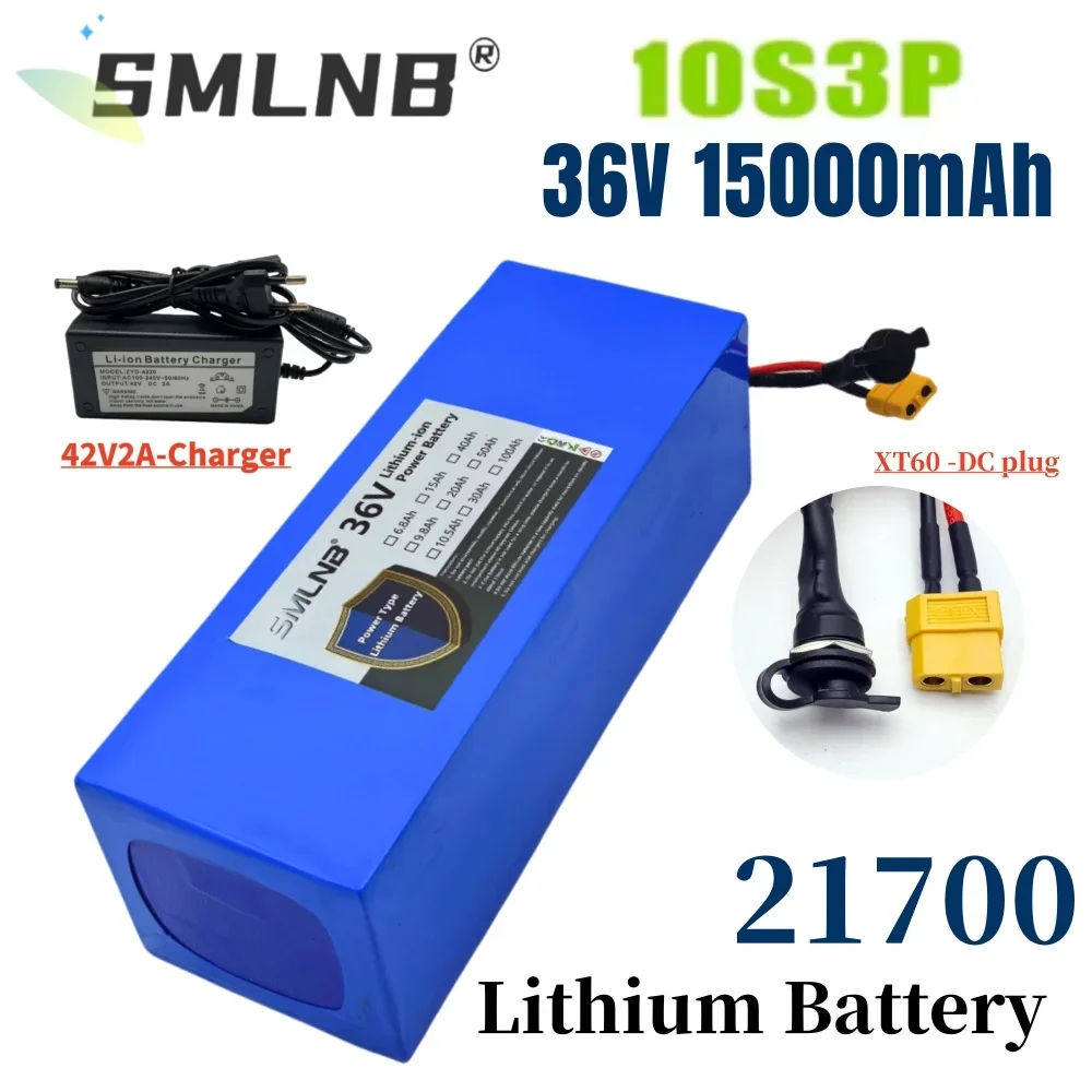 21700 battery lithium battery pack 10S3P 36V 15000mAh large capacity , For electric scooter battery built-in BMS +42V 2a charger
21700 battery lithium battery pack 10S3P 36V 15000mAh large capacity , For electric scooter battery built-in BMS +42V 2a charger