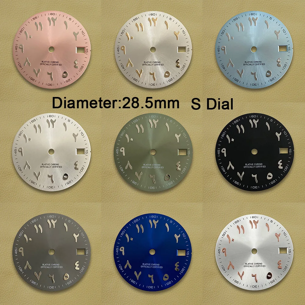 Циферблат с логотипом S 28,5 мм, циферблат NH35, циферблат с арабскими цифрами, подходит для NH35/36/4R35, автоматический механизм, аксессуары для часов с одним календарем
Циферблат с логотипом S 28,5 мм, циферблат NH35, циферблат с арабскими цифрами, подходит для NH35/36/4R35, автоматический механизм, аксессуары для часов с одним календарем