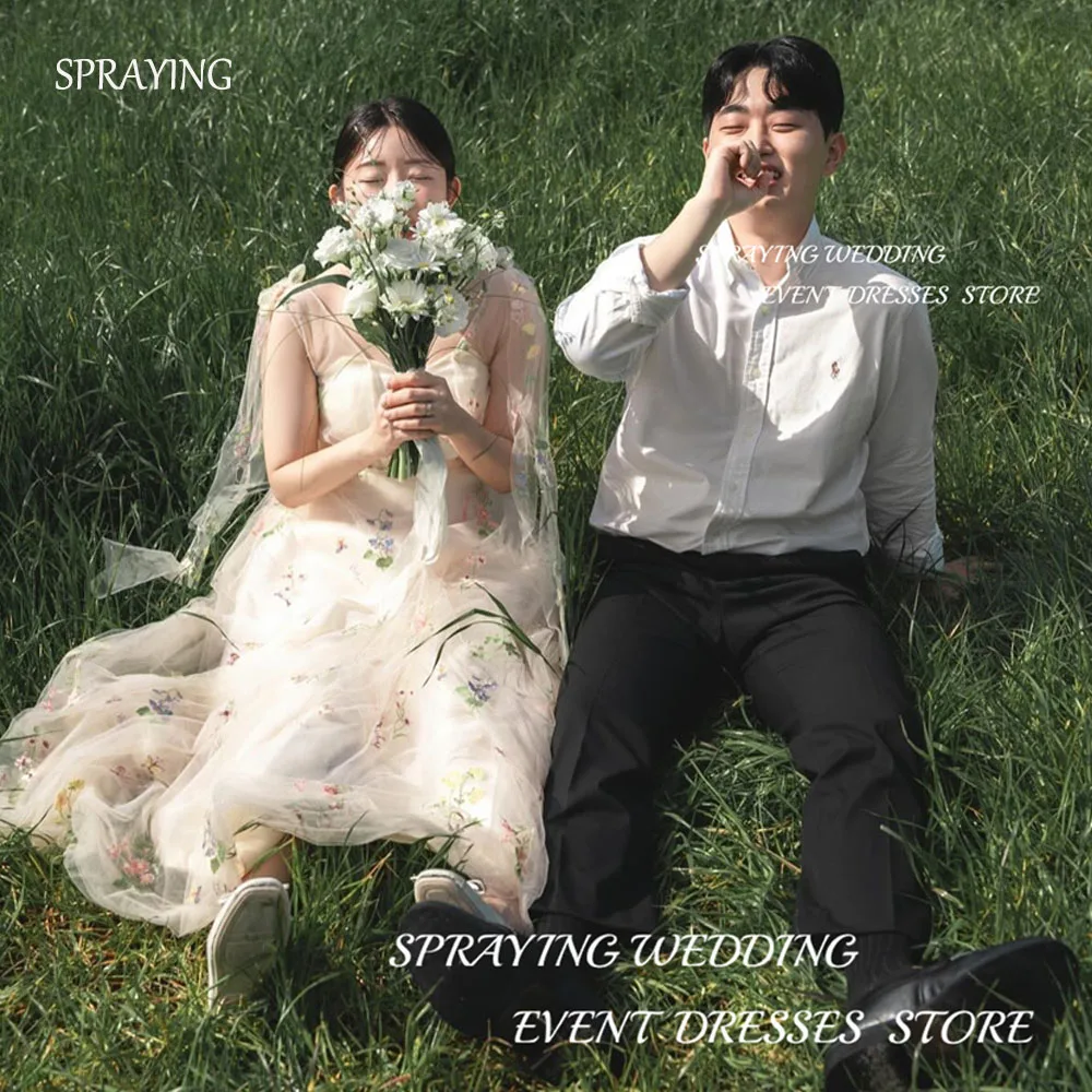 SPRAYING Floral Dresses Double ShoulderA Line Floor-Length Bridal Gowns Corset Dress Korea Wedding Dresses Photoshoot Customized
SPRAYING Floral Dresses Double ShoulderA Line Floor-Length Bridal Gowns Corset Dress Korea Wedding Dresses Photoshoot Customized
