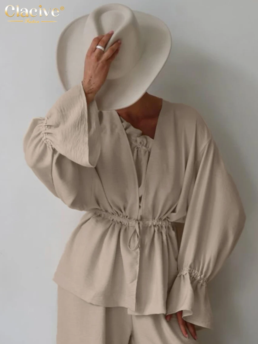 Clacive Fashion Loose Khaki Women's 3-Piece Sets Elegant Long Sleeve Shirt + Tank Top With High Waist Shorts Set Female Clothing
Clacive Fashion Loose Khaki Women's 3-Piece Sets Elegant Long Sleeve Shirt + Tank Top With High Waist Shorts Set Female Clothing
