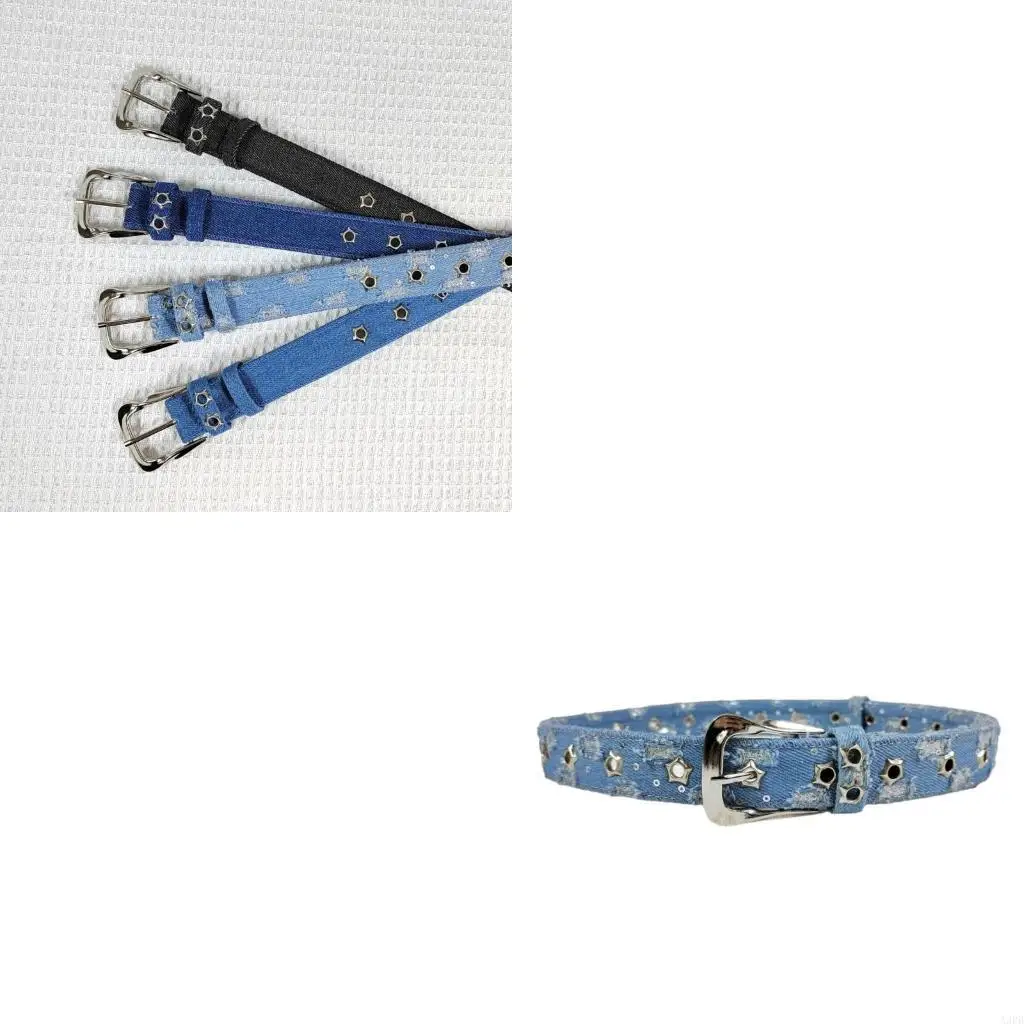 Классическая джинсовая звезда Star Accent Accent waled для модных женщин и девочек -девочек декоративная цепочка талия
Классическая джинсовая звезда Star Accent Accent waled для модных женщин и девочек -девочек декоративная цепочка талия