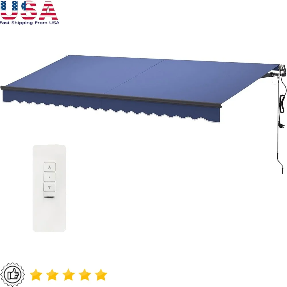 Electric Retractable Awning Motorized Canopy with Remote Control Aluminum Frame UV Protection Adjustable Shade Patio Deck
Electric Retractable Awning Motorized Canopy with Remote Control Aluminum Frame UV Protection Adjustable Shade Patio Deck