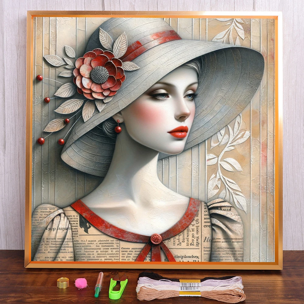 Portrait Girl Printed Fabric Cross-Stitch Embroidery Set DMC Threads Needlework Handmade Craft Painting Mulina Stamped Different
Portrait Girl Printed Fabric Cross-Stitch Embroidery Set DMC Threads Needlework Handmade Craft Painting Mulina Stamped Different