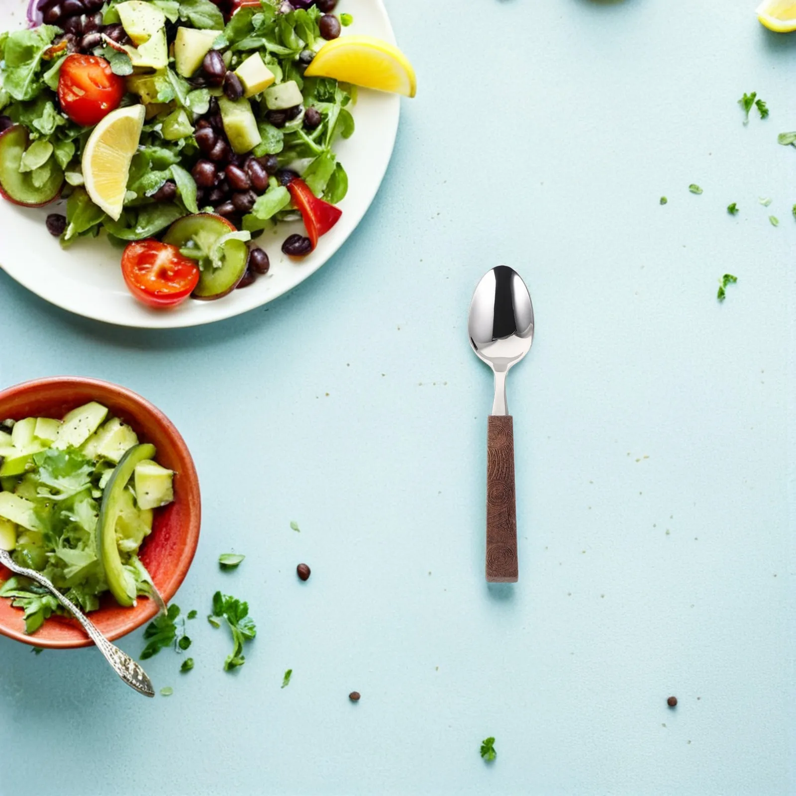 Ложка для сервировки из нержавеющей стали с деревянной ручкой, долговечная, с удобным захватом, столовая ложка для фуршета, кейтеринга, кухонная утварь
Ложка для сервировки из нержавеющей стали с деревянной ручкой, долговечная, с удобным захватом, столовая ложка для фуршета, кейтеринга, кухонная утварь