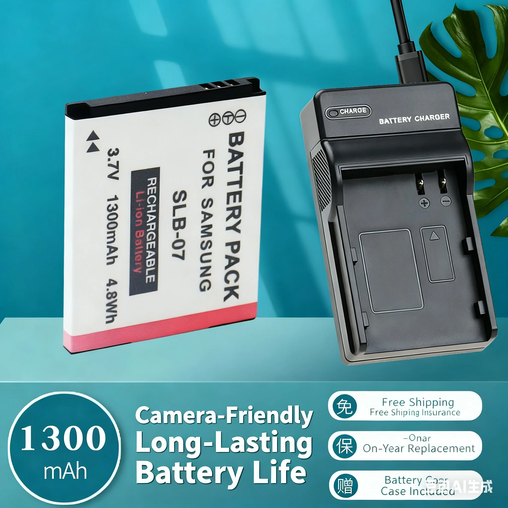 SLB-07 SLB-07A 1300mAh Battery and Charger for Samsung ST45 ST50 ST500 ST550 ST600 PL150 PL151 TL100 TL210 TL220 Digital Camera
SLB-07 SLB-07A 1300mAh Battery and Charger for Samsung ST45 ST50 ST500 ST550 ST600 PL150 PL151 TL100 TL210 TL220 Digital Camera