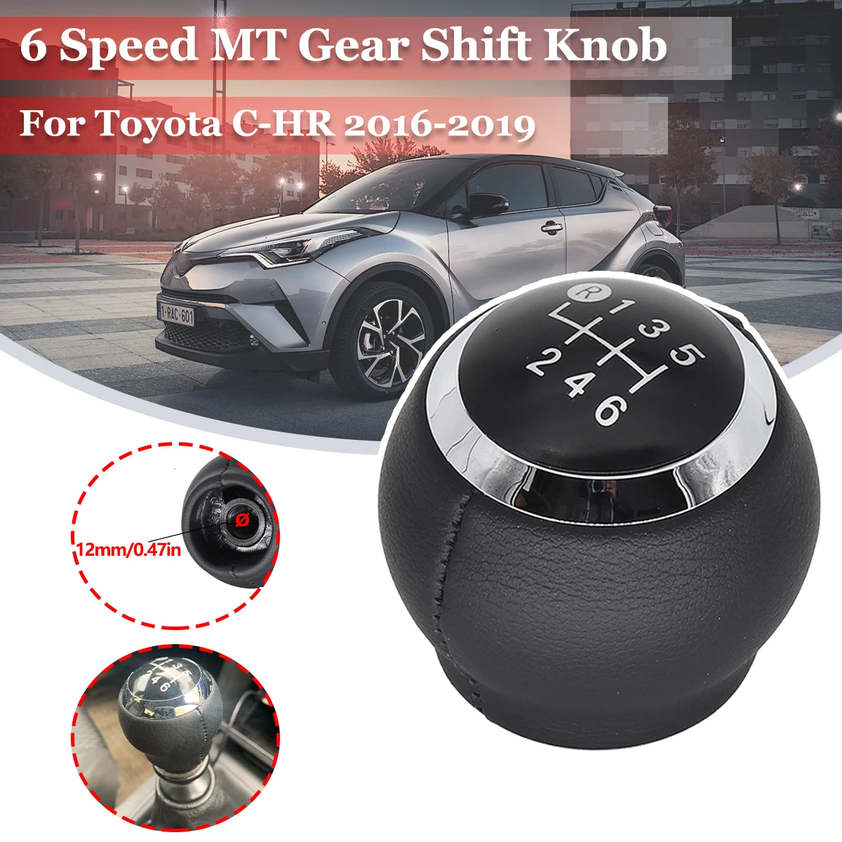 6 Speed MT Gear Shift Knob GearStick Lever Pen Pu Leather Shifter Handball Chrome M12 Black For Toyota C-HR 2016-2019 Avensis
6 Speed MT Gear Shift Knob GearStick Lever Pen Pu Leather Shifter Handball Chrome M12 Black For Toyota C-HR 2016-2019 Avensis