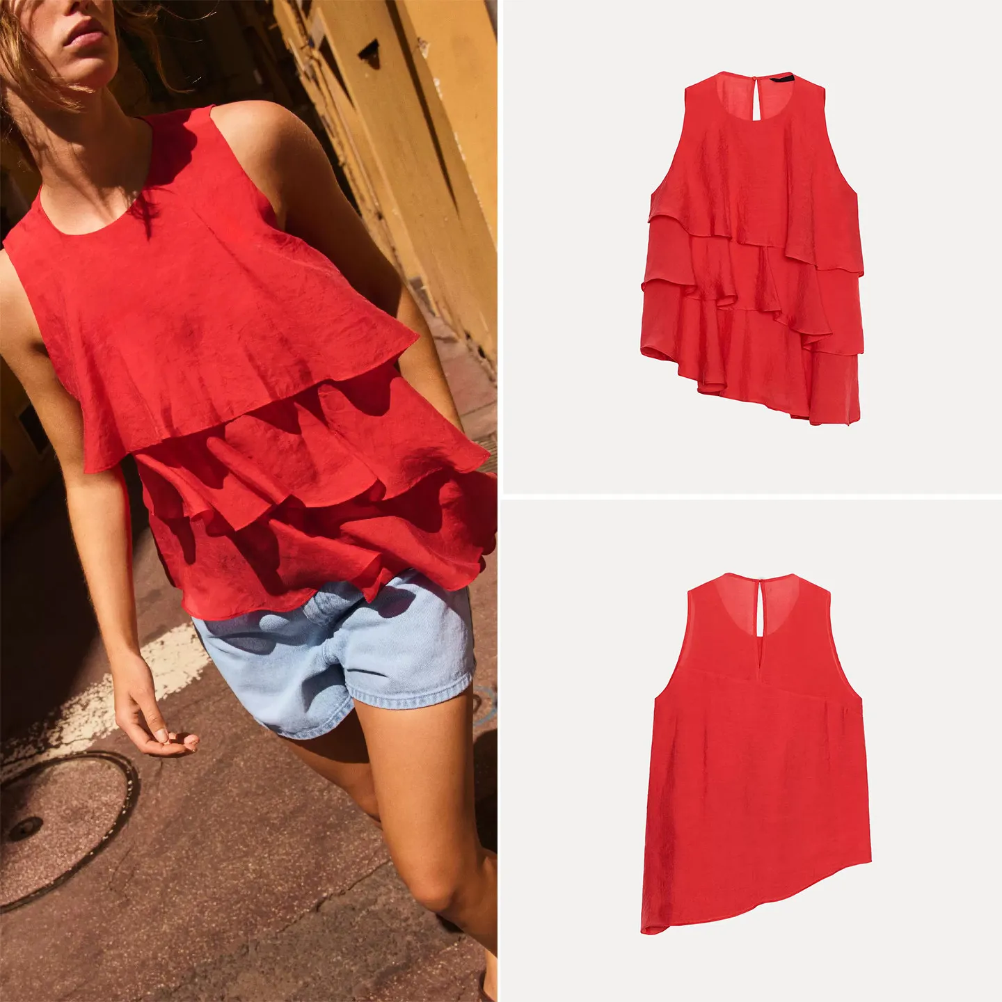Women's Casual Style Asymmetric Sleeveless round Neck Decorative Layered Top Summer Fashion 2026 Loose Fit Regular Length
Women's Casual Style Asymmetric Sleeveless round Neck Decorative Layered Top Summer Fashion 2026 Loose Fit Regular Length