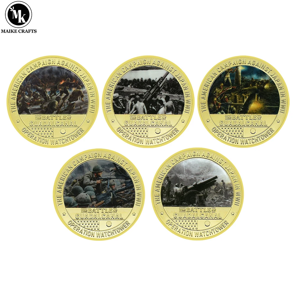 5pc/set The Battle of Guadalcanal Commemorative Coin Metal Craft Challenge Coin Collectible Gift
5pc/set The Battle of Guadalcanal Commemorative Coin Metal Craft Challenge Coin Collectible Gift