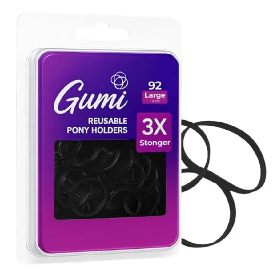 Gumi good Hair Elastics - Ouchless Damage Elastic Hair Bands Black - Large
Gumi good Hair Elastics - Ouchless Damage Elastic Hair Bands Black - Large