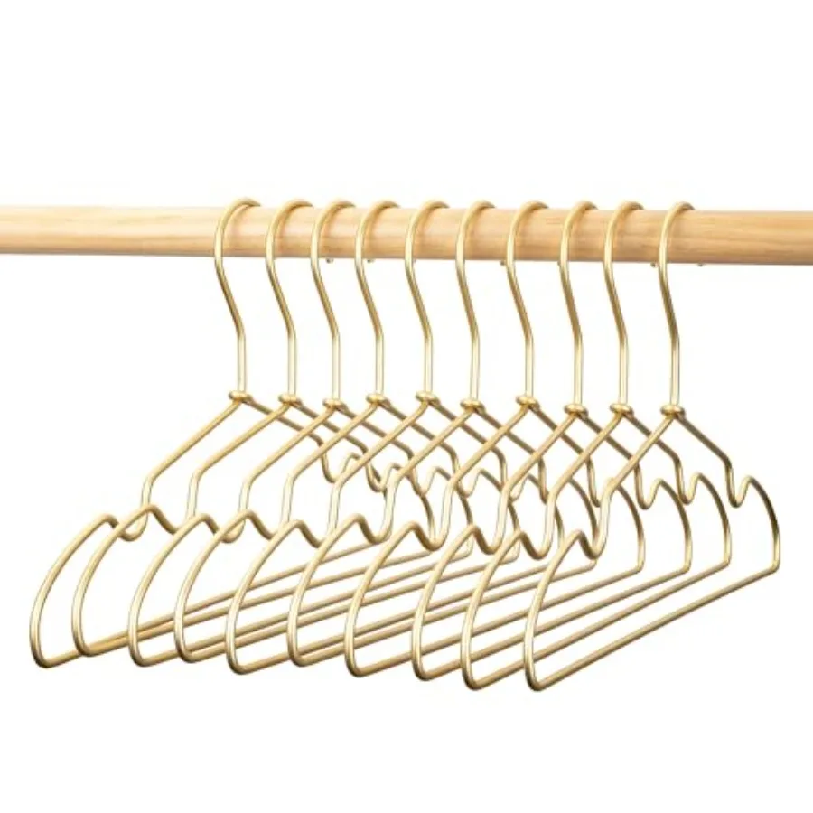 12.6 Matte Gold Metal Baby Hangers 30-Pack Non-Slip Coated Wire Clothes Hangers for Toddlers Infant Coat Storage Retail Display
12.6 Matte Gold Metal Baby Hangers 30-Pack Non-Slip Coated Wire Clothes Hangers for Toddlers Infant Coat Storage Retail Display