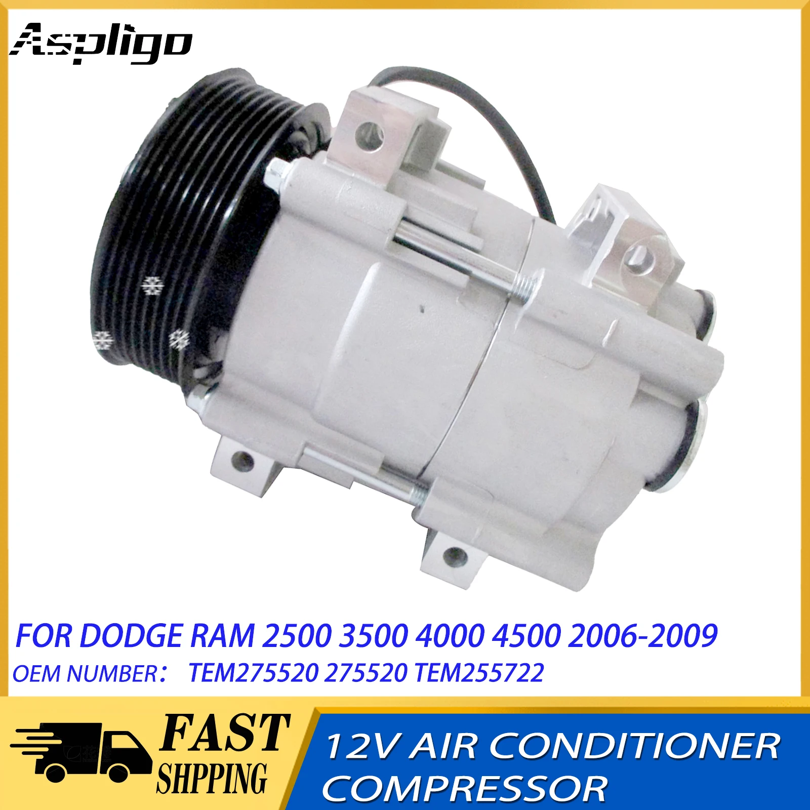 12V Car Air Conditioner Compressor For DODGE RAM 2500 3500 4000 4500 2006-2009 Auto A/C Compressor TEM275520 275520 TEM255722
12V Car Air Conditioner Compressor For DODGE RAM 2500 3500 4000 4500 2006-2009 Auto A/C Compressor TEM275520 275520 TEM255722