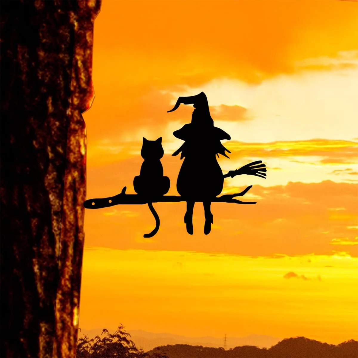 1pc Stylish Iron Silhouette Cute Witch and Cat Garden Stake Yard Art Decor. Cool for Garden Lawn Courtyard,Tree Stump Plug-in
1pc Stylish Iron Silhouette Cute Witch and Cat Garden Stake Yard Art Decor. Cool for Garden Lawn Courtyard,Tree Stump Plug-in