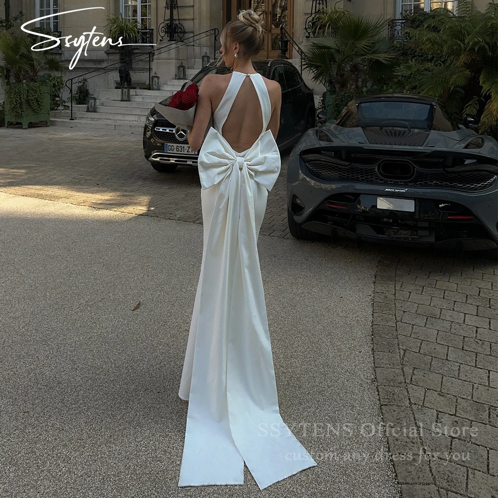 SSYTENS Graceful Wedding Dresses Woman Israel Bride Satin Backless Sleeveless Bow Back Robe De Mariée Personalized Customized
SSYTENS Graceful Wedding Dresses Woman Israel Bride Satin Backless Sleeveless Bow Back Robe De Mariée Personalized Customized