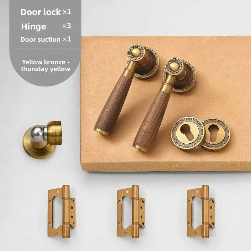 Walnut Split Lock Simple Universal Bedroom Office Silent Lock Solid Wood Door Handle Lock Set (including Hinge Door Stopper)
Walnut Split Lock Simple Universal Bedroom Office Silent Lock Solid Wood Door Handle Lock Set (including Hinge Door Stopper)