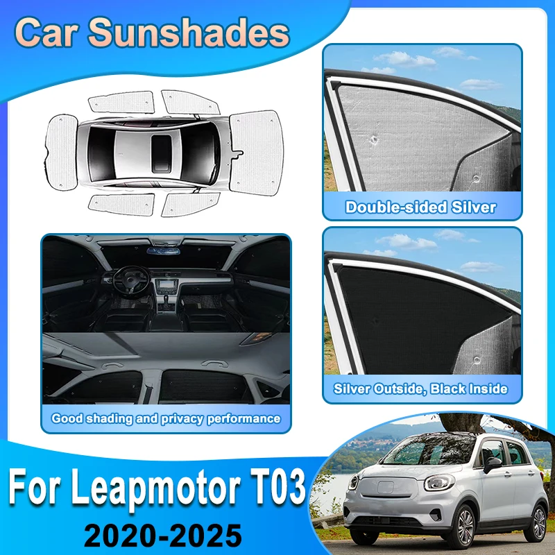 For Leapmotor T03 Accesorios 2020-2025 Anti-UV Car Windshield Sunshade Cover Suction Cups Side Window Sun Visor Cover Accesorios
For Leapmotor T03 Accesorios 2020-2025 Anti-UV Car Windshield Sunshade Cover Suction Cups Side Window Sun Visor Cover Accesorios