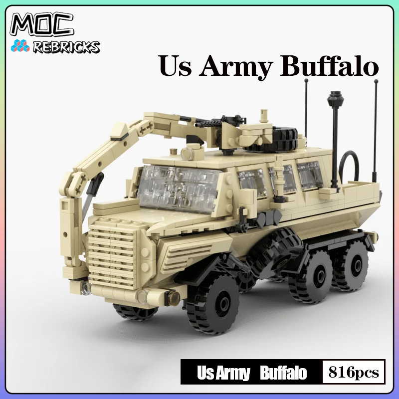 Военный конструктор MOC армия США буйвол, профессиональная защита от горных полей, модель автомобиля, игрушки «сделай сам» для детей, рождественские подарки
Военный конструктор MOC армия США буйвол, профессиональная защита от горных полей, модель автомобиля, игрушки «сделай сам» для детей, рождественские подарки