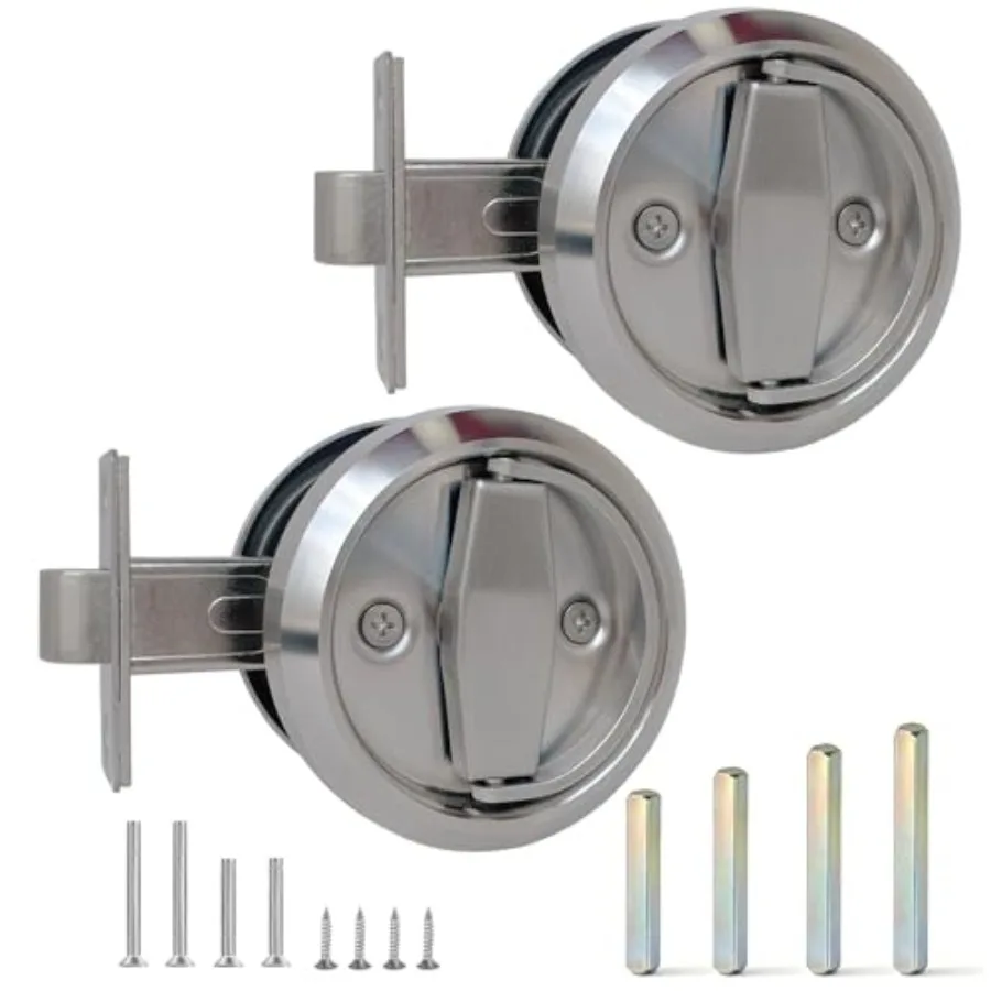 2 Pack Low Profile Door Knobs for RV Closet Tight Clearance, Nickel Flush Interior Handle, 2 3/8 Anti-Bump Recessed Cup Flat Lo
2 Pack Low Profile Door Knobs for RV Closet Tight Clearance, Nickel Flush Interior Handle, 2 3/8 Anti-Bump Recessed Cup Flat Lo