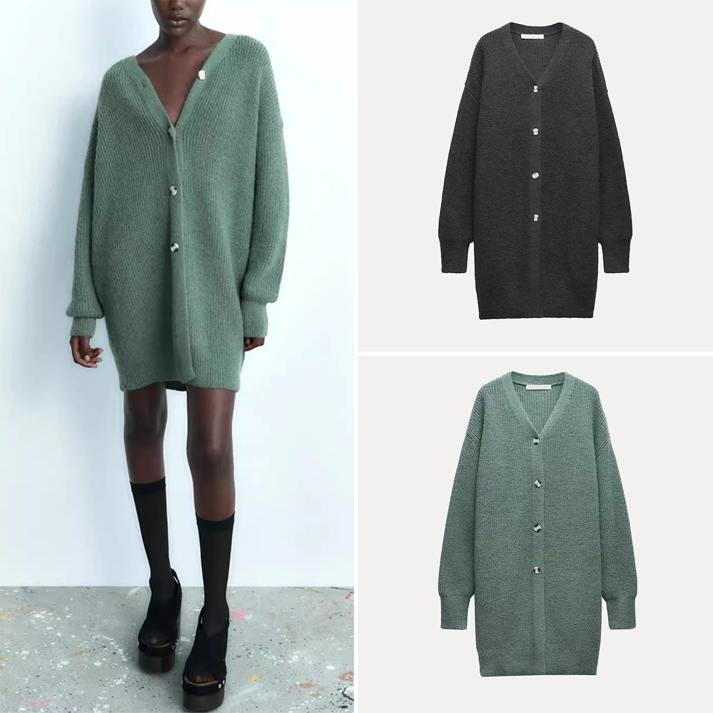 Z Women's Faion Knitted Sweater Long Sve V-Ne Open Cardigan Ele Autumn 2025 Sle European Faion Trend
Z Women's Faion Knitted Sweater Long Sve V-Ne Open Cardigan Ele Autumn 2025 Sle European Faion Trend