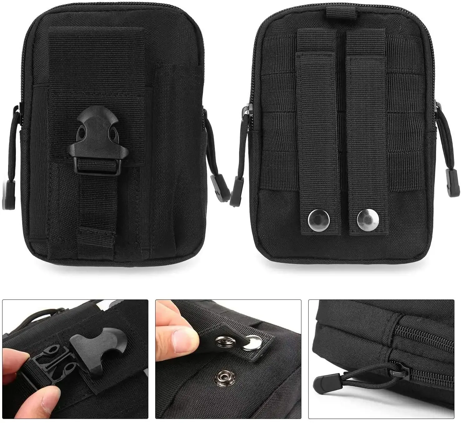 Tactical Molle Pouch, Universal EDC Waist Bag Pouches, Outdoor Belt Bags Gear Tool Gadget Pocket with Cell Phone Holster
Tactical Molle Pouch, Universal EDC Waist Bag Pouches, Outdoor Belt Bags Gear Tool Gadget Pocket with Cell Phone Holster