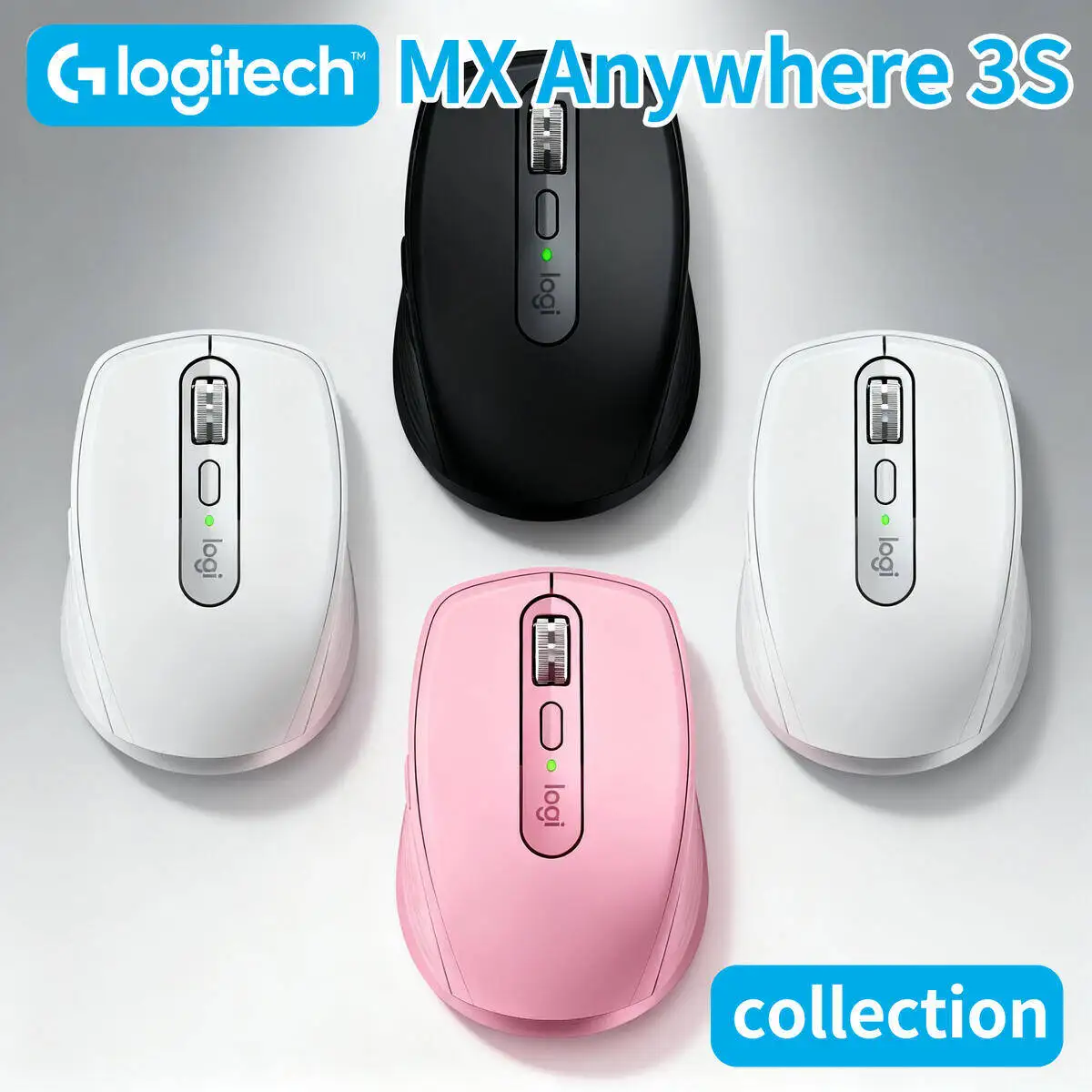 High-Performance MX Anywhere 3S Wireless Mouse – Logitech’s Advanced Sensor, Ergonomic Fit, Multi-Device Sync, USB-C Fast Charge
