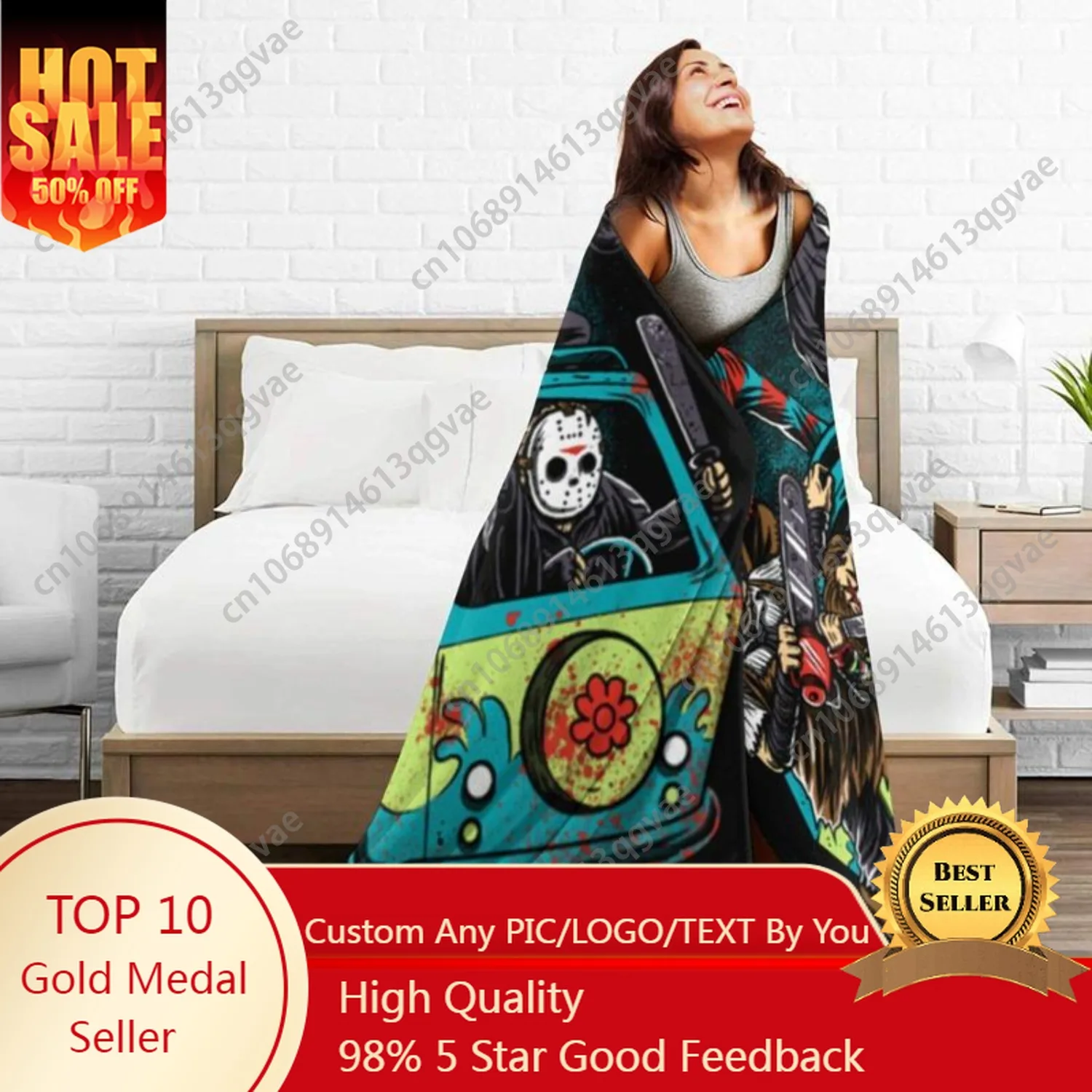 Halloween Throw Blanket Horror Movie Blanket for Living Room Bedroom Dormitory Sofa Car horror blanket soft comfortable
Halloween Throw Blanket Horror Movie Blanket for Living Room Bedroom Dormitory Sofa Car horror blanket soft comfortable