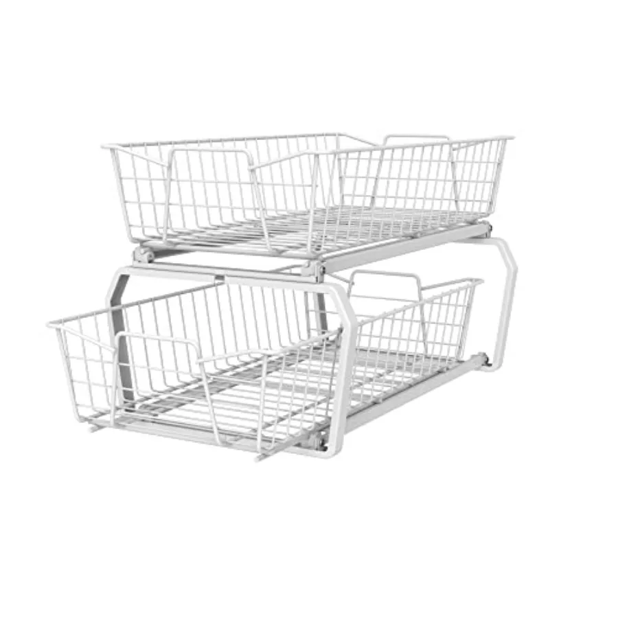 11 in. Pull Out Cabinet Organizer 2 Tier Heavy Duty Slide Out Pantry Shelves Drawers for Kitchen Bathroom
11 in. Pull Out Cabinet Organizer 2 Tier Heavy Duty Slide Out Pantry Shelves Drawers for Kitchen Bathroom