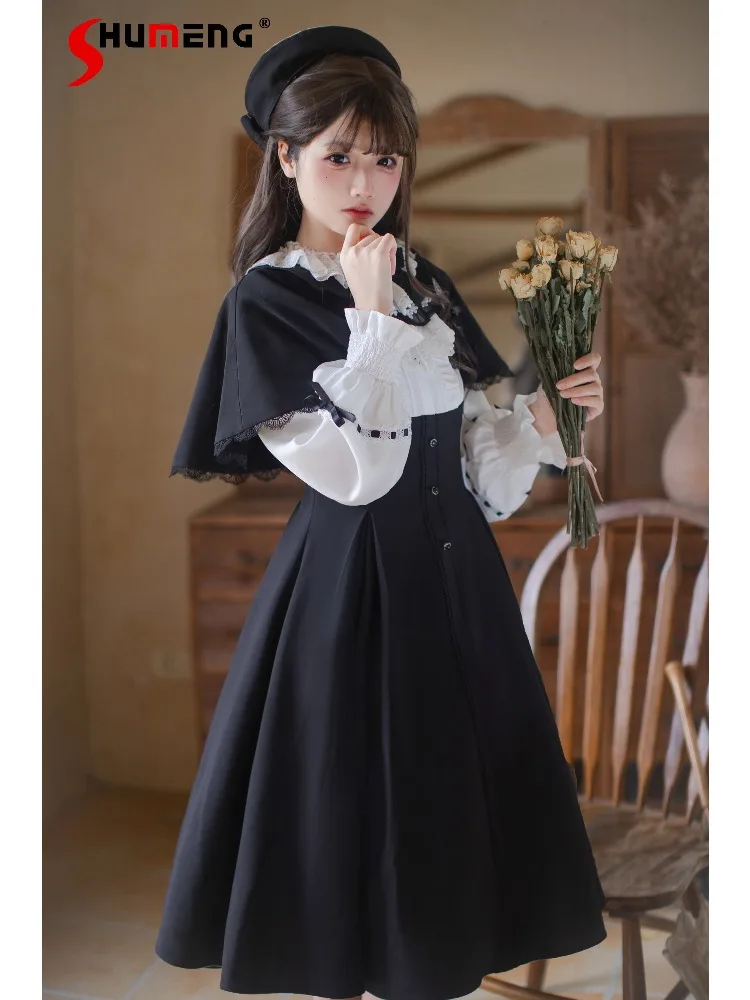 Original French Preppy Style Elegant Retro CLA Dresses Lace Round Neck Long Sleeve High Waist A-line Lolita Long Dress for Women
Original French Preppy Style Elegant Retro CLA Dresses Lace Round Neck Long Sleeve High Waist A-line Lolita Long Dress for Women