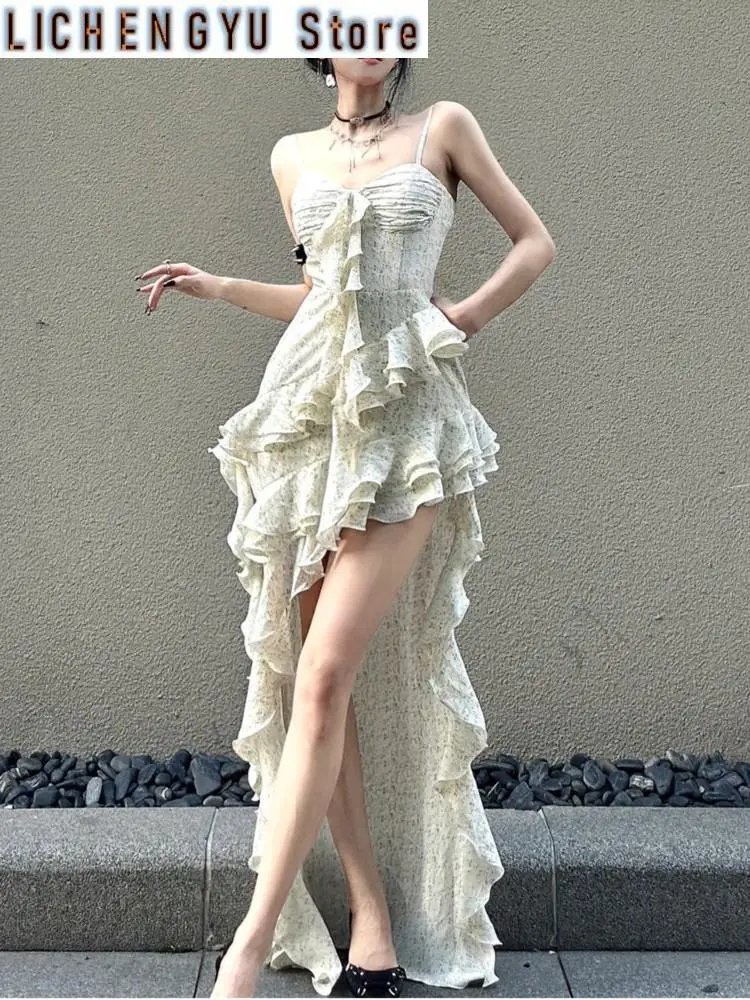 New Irregular Ruffles Holiday Beach Dress Summer Sexy Spaghetti Strap Princess Party Prom Robe Women Slim Wedding Vestidos
New Irregular Ruffles Holiday Beach Dress Summer Sexy Spaghetti Strap Princess Party Prom Robe Women Slim Wedding Vestidos
