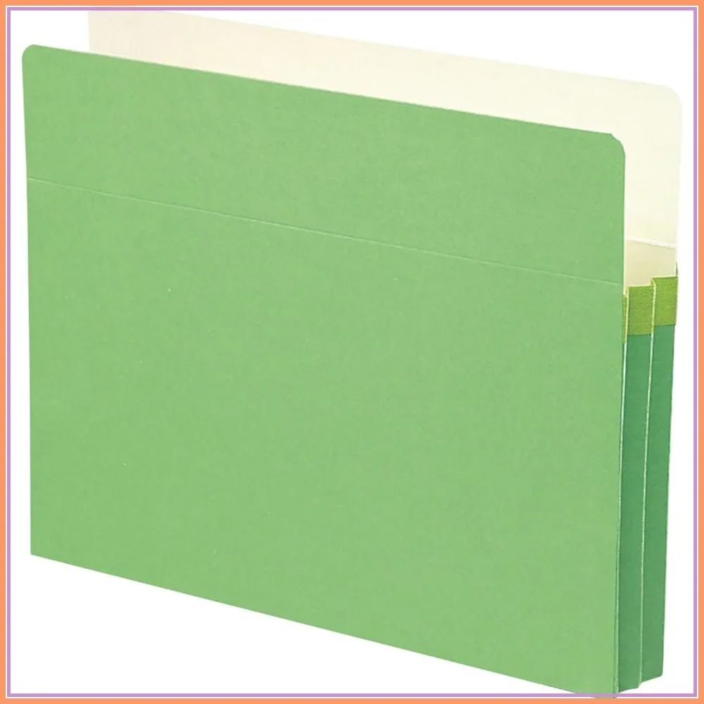 File Pocket, Straight-Cut Tab, 1-3/4" Expansion, Letter Size, Green, 50 Pack
File Pocket, Straight-Cut Tab, 1-3/4" Expansion, Letter Size, Green, 50 Pack