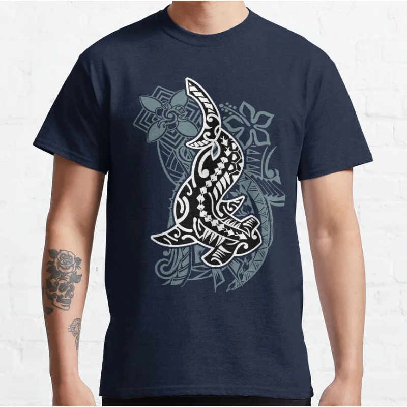 Hawaiian Tribal Hammer-Head Shark Retro sea Sharks ocean animal T-shirt for men large size Adult Tops S-6xl
Hawaiian Tribal Hammer-Head Shark Retro sea Sharks ocean animal T-shirt for men large size Adult Tops S-6xl