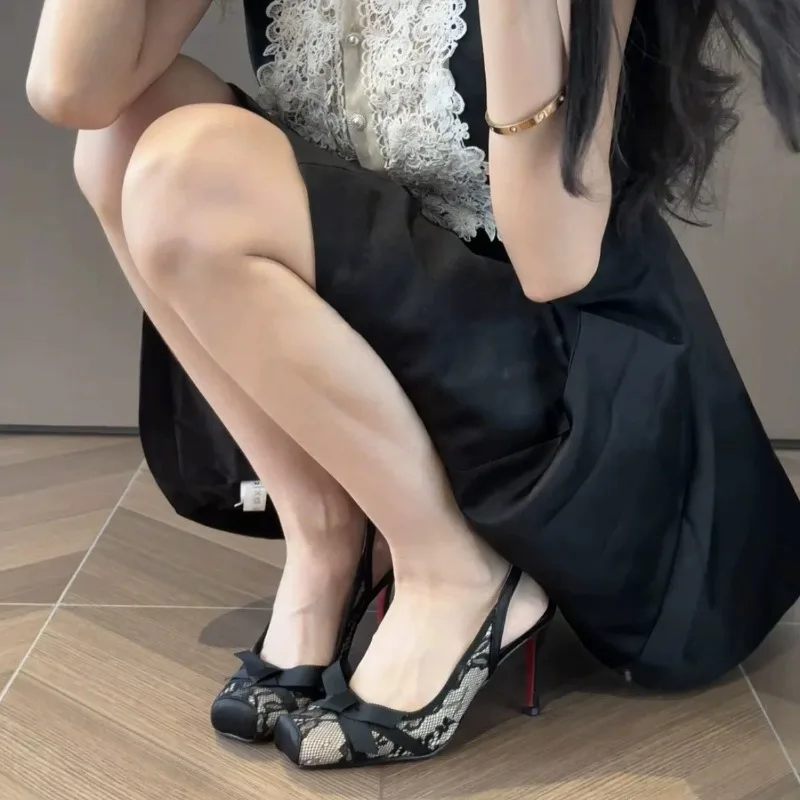 Elegant Women's Shoes Sexy Lace High Heeled Sandals for Woman Exquisite French Style Casual Shoes Designer Shoes Sandalias Mujer
Elegant Women's Shoes Sexy Lace High Heeled Sandals for Woman Exquisite French Style Casual Shoes Designer Shoes Sandalias Mujer