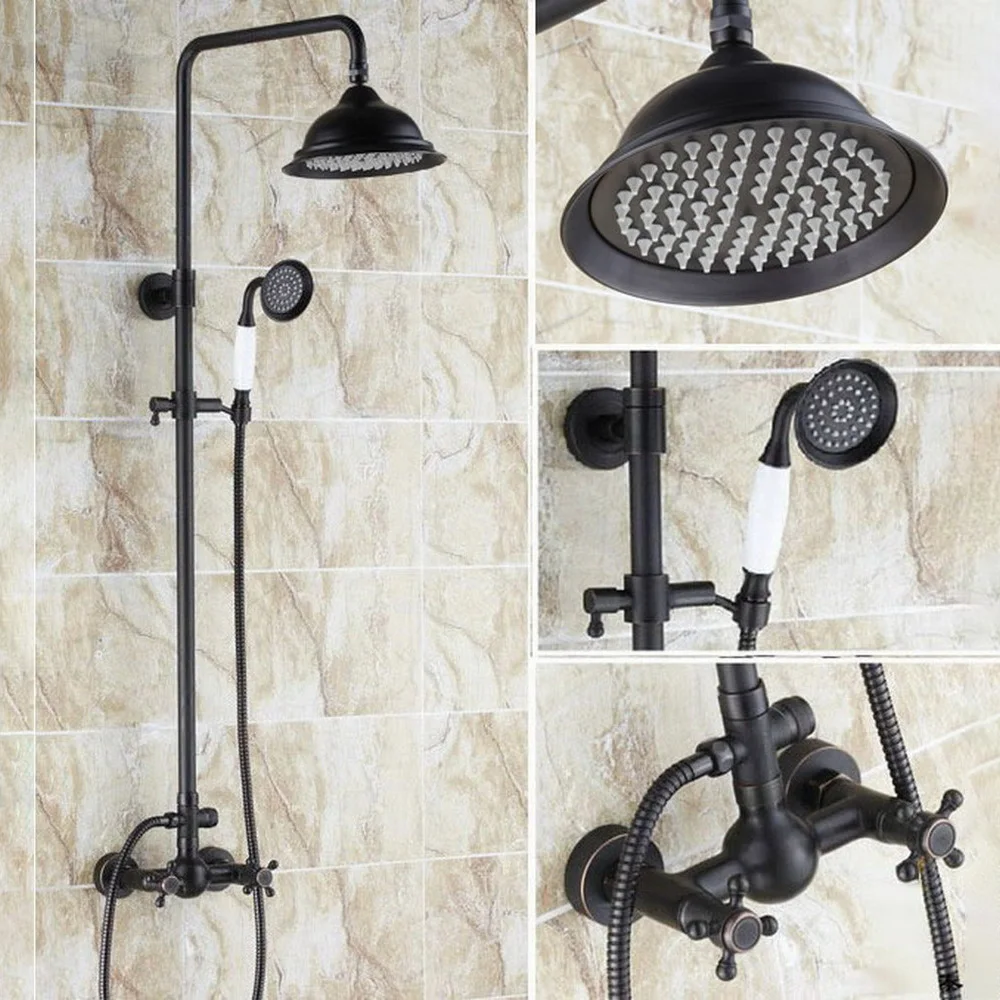 Black Oil Rubbed Brass Bathroom Rain Shower Faucet Set Mixer Tap Wall Mounted ars411
Black Oil Rubbed Brass Bathroom Rain Shower Faucet Set Mixer Tap Wall Mounted ars411